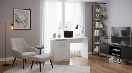 Desk Levi Wooden Leuko 100x55x75cm