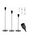 Verk Group Set of Candle Holders Metal in Black Color 3pcs