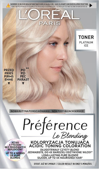 L'Oreal Paris Bevorzugter Le Blonding-Toner Platinum Ice 10 Stück