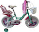 Belderia Linda 14" Kids' Bicycle City with Aluminum Frame Green/Pink