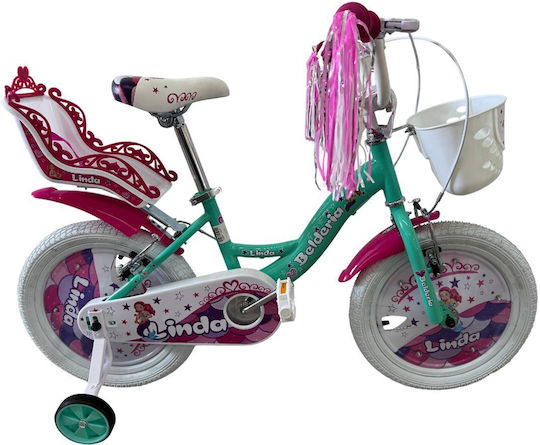 Belderia Linda 14" Kids' Bicycle City with Aluminum Frame Green/Pink