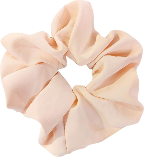 Lastic pentru Păr Scrunchie Handmade Roz Nude Mare