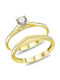 Kiriakos Gofas Ring with Stones made of Gold 14K