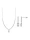 Kiriakos Gofas Set with Necklace & Earrings from White Gold 14K with Stones