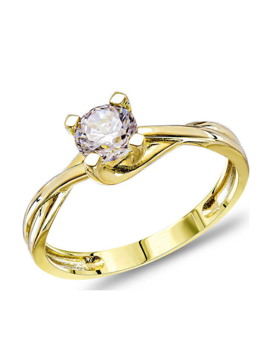Kiriakos Gofas Single Stone from Gold 14K