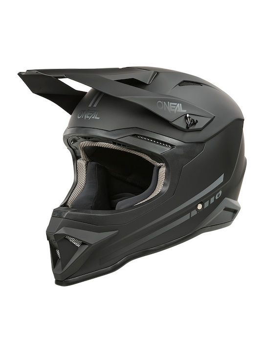 O'Neal 1 Series V.25 Solid Black Motorradhelm Motocross ECE 22.06