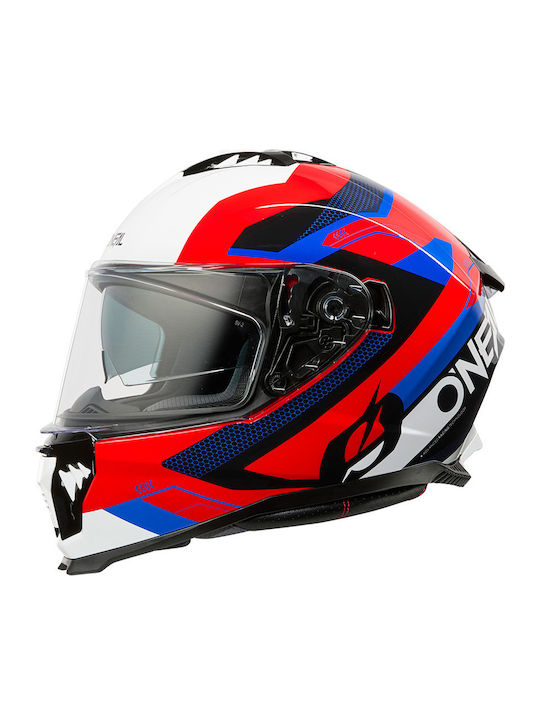O'Neal Challenger Exo V.25 Black/White/Red/Blue Motorcycle Helmet Full Face ECE 22.06