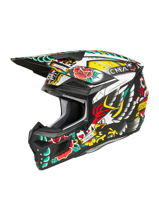 O'Neal 3 Series Inked Multi Kinder Motorradhelm Motocross ECE 22.06