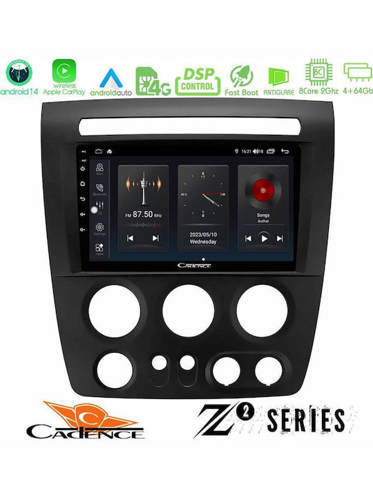 Bizzar Car Audio System Hummer H3 2005-2009 (Bluetooth/USB/WiFi/GPS/Apple-Carplay/Android-Auto) with Touch Screen 9"