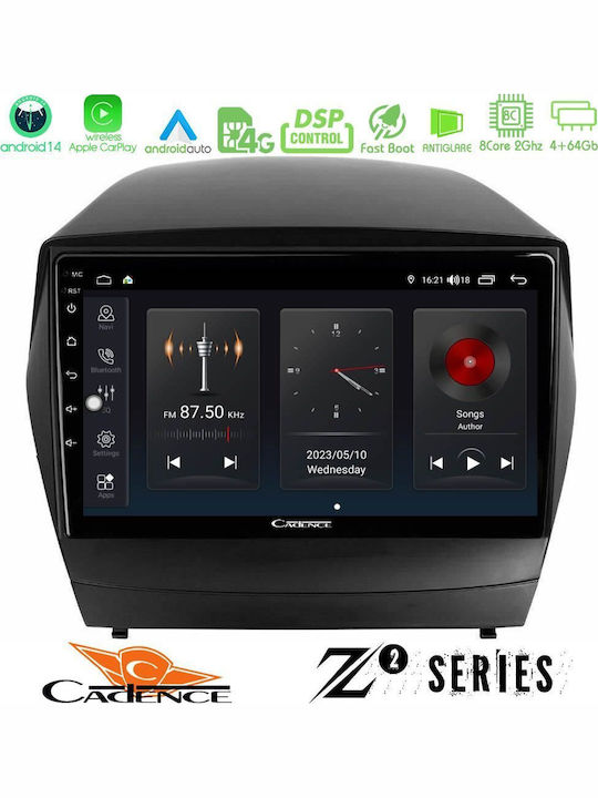 Bizzar Auto-Audiosystem für Hyundai iX35 2010-2013 mit A/C (Bluetooth/USB/WiFi/GPS/Apple-Carplay/Android-Auto) mit Touchscreen 9"