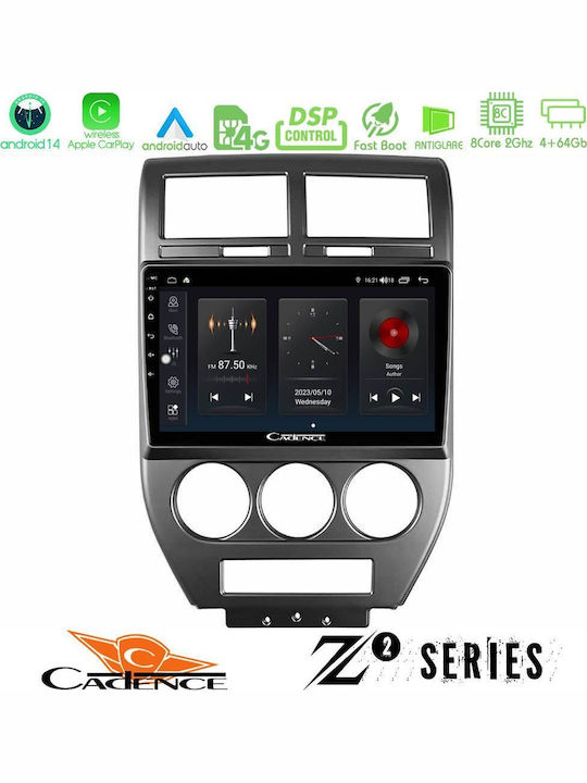 Bizzar Car Audio System for Jeep Compass / Patriot 2007-2008 (Bluetooth/USB/WiFi/GPS/Apple-Carplay/Android-Auto) with Touch Screen 10"