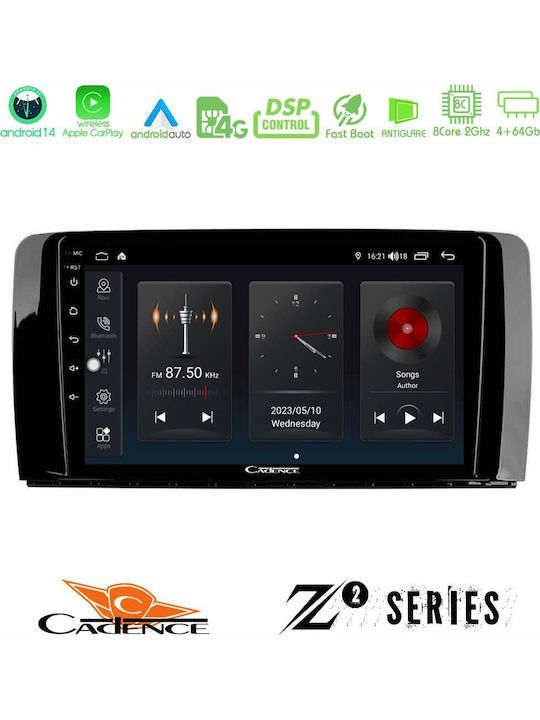 Bizzar Auto-Audiosystem für Mercedes-Benz R-Klasse 2006-2012 (Bluetooth/USB/WiFi/GPS/Apple-Carplay/Android-Auto) mit Touchscreen 9"
