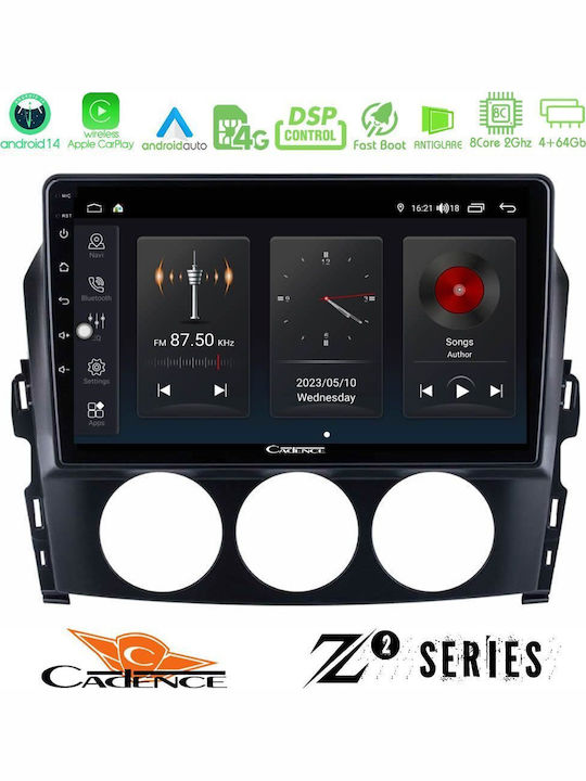Bizzar Car Audio System for Mazda MX-5 2006-2008 (Bluetooth/USB/WiFi/GPS/Apple-Carplay/Android-Auto) with Touch Screen 9"