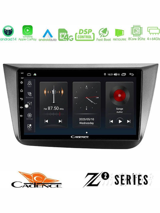 Bizzar Auto-Audiosystem für Seat Altea 2004-2015 (Bluetooth/USB/WiFi/GPS/Apple-Carplay/Android-Auto) mit Touchscreen 9"
