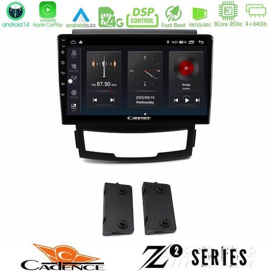 Bizzar Ηχοσύστημα Αυτοκινήτου για Ssangyong Korando 2010-2014 (Bluetooth/USB/WiFi/GPS/Apple-Carplay/Android-Auto) με Οθόνη Αφής 9"