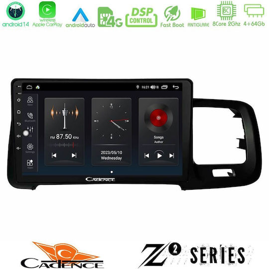 Bizzar Auto-Audiosystem für Volvo S60 2010-2018 (Bluetooth/USB/WiFi/GPS/Apple-Carplay/Android-Auto) mit Touchscreen 9"