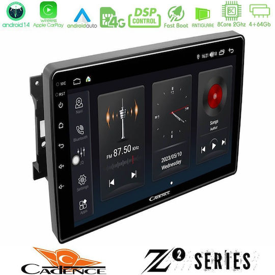 Bizzar Car Audio System for Jeep Commander / Compass / Grand Cherokee / Patriot Dodge Caliber / Charger Chrysler 300C / PT Cruiser 2007-2009 (Bluetooth/USB/WiFi/GPS/Apple-Carplay/Android-Auto) with Touch Screen 10"