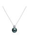 U.S. Polo Assn. Charm aus Stahl mit Perlen & Zirkon