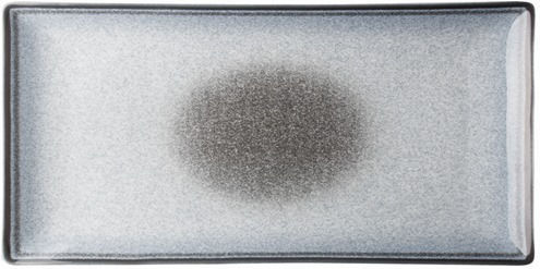 Lukanda Serving Platter Rectangular made of Porcelain Gray 21x10cm