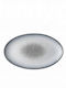 Lukanda Serving Platter Oval made of Porcelain Gray 25x25cm
