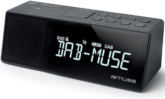 Muse Tisch-Digitaluhr mit Wecker & Radio Schwarz M-172DBT