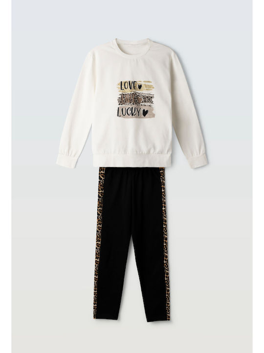 Evita Kinder-Set mit Leggings Winter 2Stück Ecru