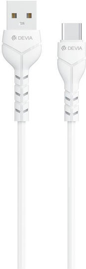 Devia USB Typ-C Kabel Usb 2.0 Ec305 Usb-A Usb-C Länge 1m Kintone Umweltfreundliches Weiß 112551 Ec305