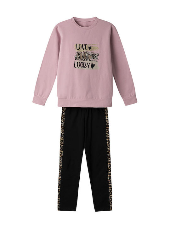 Kinder-Set mit Leggings Winter 2Stück Pink