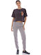 Grisha Γυναικείο Crop T-shirt Ανθρακί