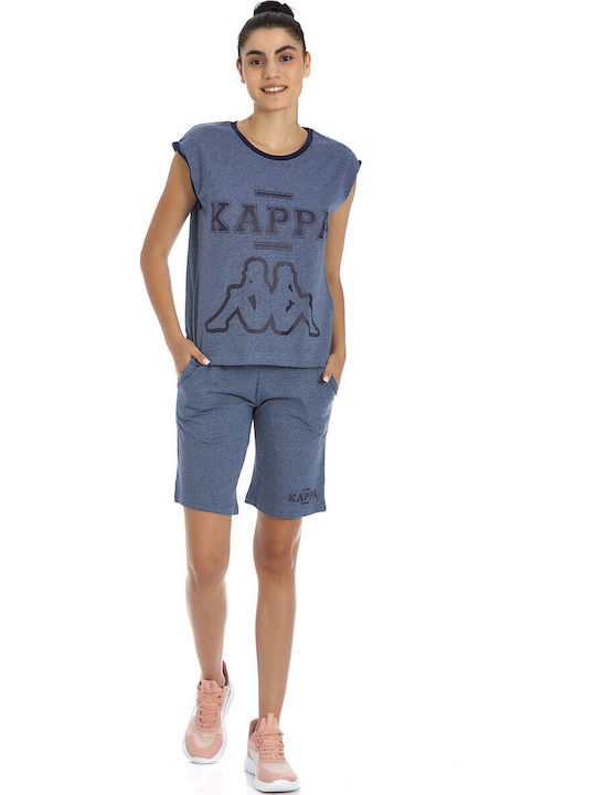 Kappa Ikoni Women's Blouse Cotton Sleeveless Blue