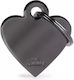 Dog ID Tag My Family Gunmetal Heart Small Myfamily