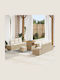 vidaXL Garden & Outdoor Furniture Set Living Room 9 Pieces Beige with Pillows