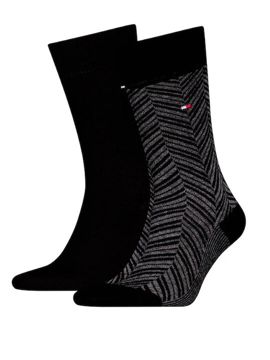 Tommy Hilfiger Ανδρικές Κάλτσες Μαύρες 2Pack Tommy Hilfiger Ανδρικές Κάλτσες Μαύρες 2Pack
