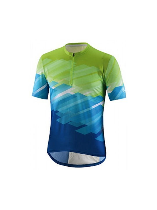 Bicycle Line Brake Short Sleeves Cycling Jersey Blue