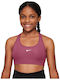 Nike Swoosh Παιδικό Μπουστάκι Dri-Fit Sweet Beet / White