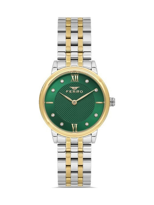 Ferro Men's Watch 30mm Battery with Silver Metal Bracelet