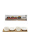 General Trade Porcelain Dessert Divided Serving Tray Natural-White Ø11cm 50x13cm 4pcs