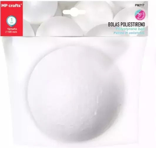120mm White Foam Ball Decorative Element