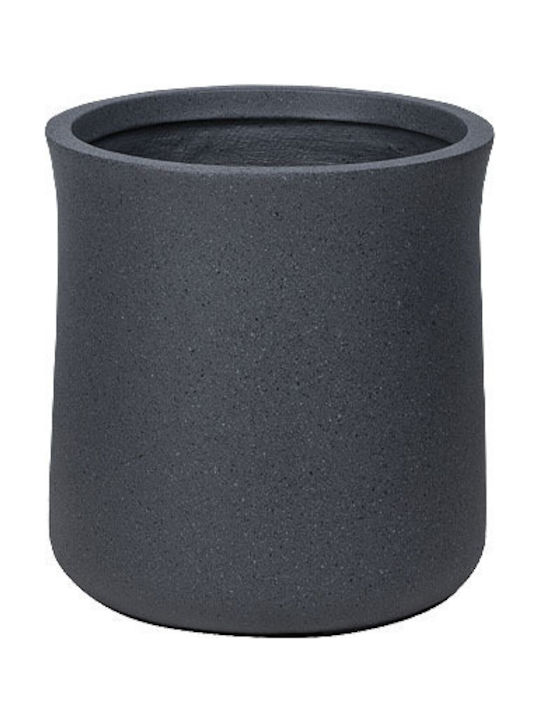 Marhome Übertopf Fiberglas Schwarz 35.5x35.5x37.5εκ.