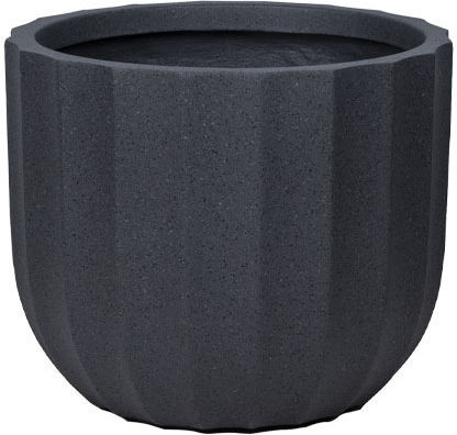 Marhome Übertopf Fiberglas Schwarz 44x44x36.5εκ.