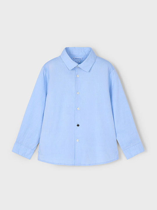 Mayoral Kids Shirt Long Sleeve Light Blue