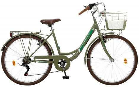 Orient Classic 26" 2024 Grünes Stadtfahrrad mit 6 Geschwindigkeiten