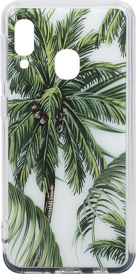 Bigben Connected Hybrid Case Galaxy A20e Palm Trees Ultra Fine Resistant Multicolour