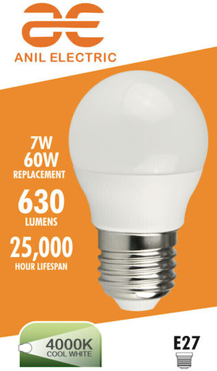 Anil Λάμπα LED για Ντουί E27 και Σχήμα G45 Φυσικό Λευκό