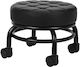 Salon Tech Räderbarer Friseursalon- und Spa-Hocker mit Höhe 13cm Schwarz