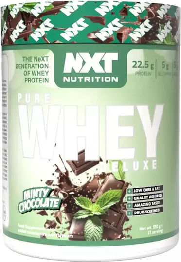 Nxt Nutrition Pure Whey Deluxe Протеин Суроватъчен с Вкус Minty Chocolate 510гр