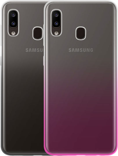 Color Block Soft Case Pack Galaxy A20e Ultra Resistant Black