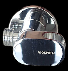 Viospiral 48-01050 Γωνιακός Διακόπτης-στήριγμα Τηλέφωνο Ορειχάλκινος Χρωμέ