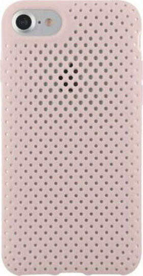 Farbblock Handyhülle iPhone SE 8 7 6s 6 Halbrigide Mikroperforierte Rosa