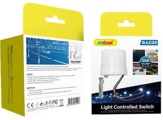 Adjustable Day / Night Photocell 5-100 Lux 25A
